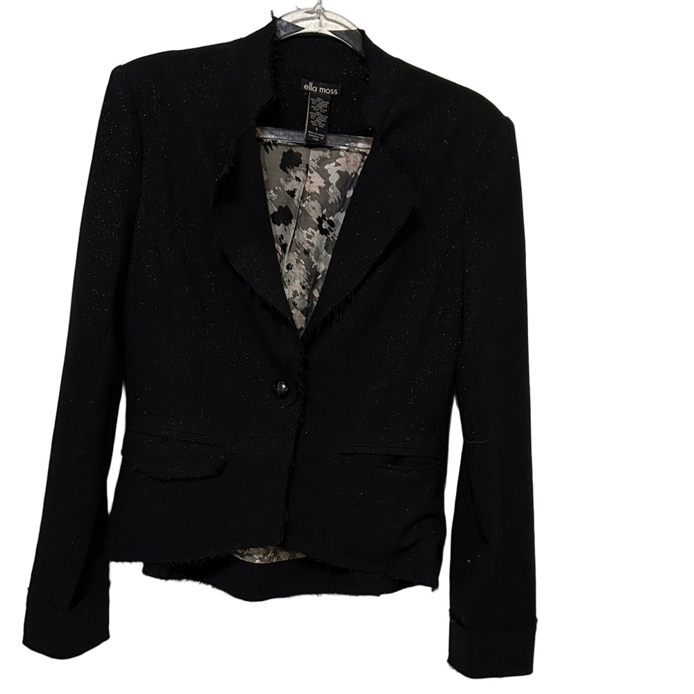 🪗Ella Moss Elegant Black Blazer sparkly size S GUC…